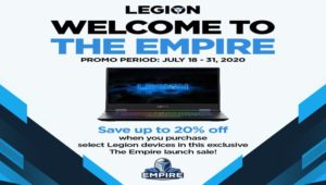 Lenovo Legion welcomes gamers to join ‘The Empire’ Holds price drop promo for a limited time only 2020 - Gogagah
